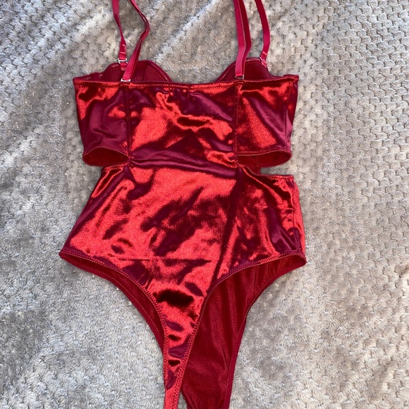 Urban Outfitters Red Satin Bustier Bodysuit - Picture 4 of 5